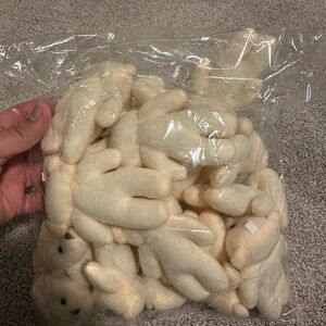 20 Mini Cream Plush Teddy Bears